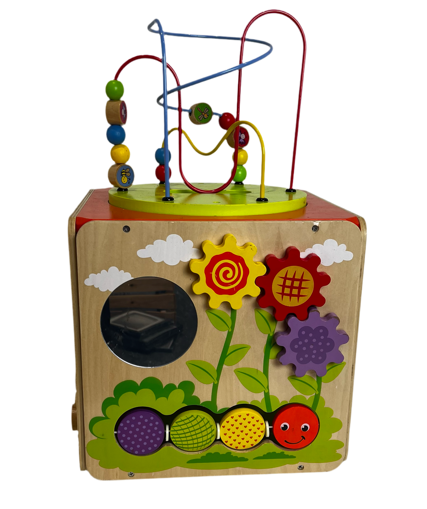 Children’s wooden activity cube (Pre-Loved)