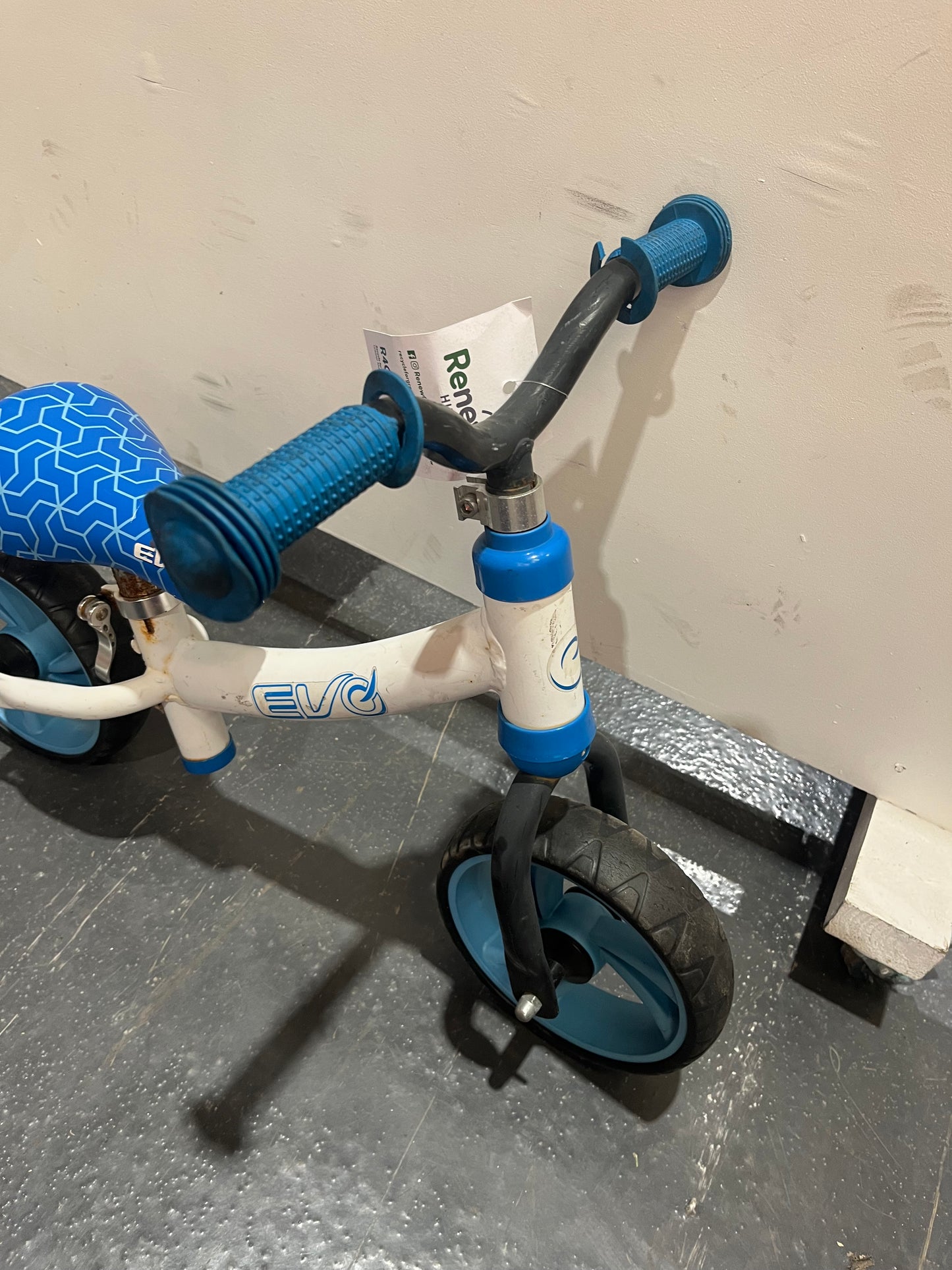 Evo Blue White 12” Children’s Balance Bike (Pre-Loved)