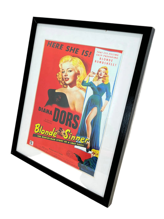 Diana Dors Blonde Sinner Framed Poster (Pre-Loved)