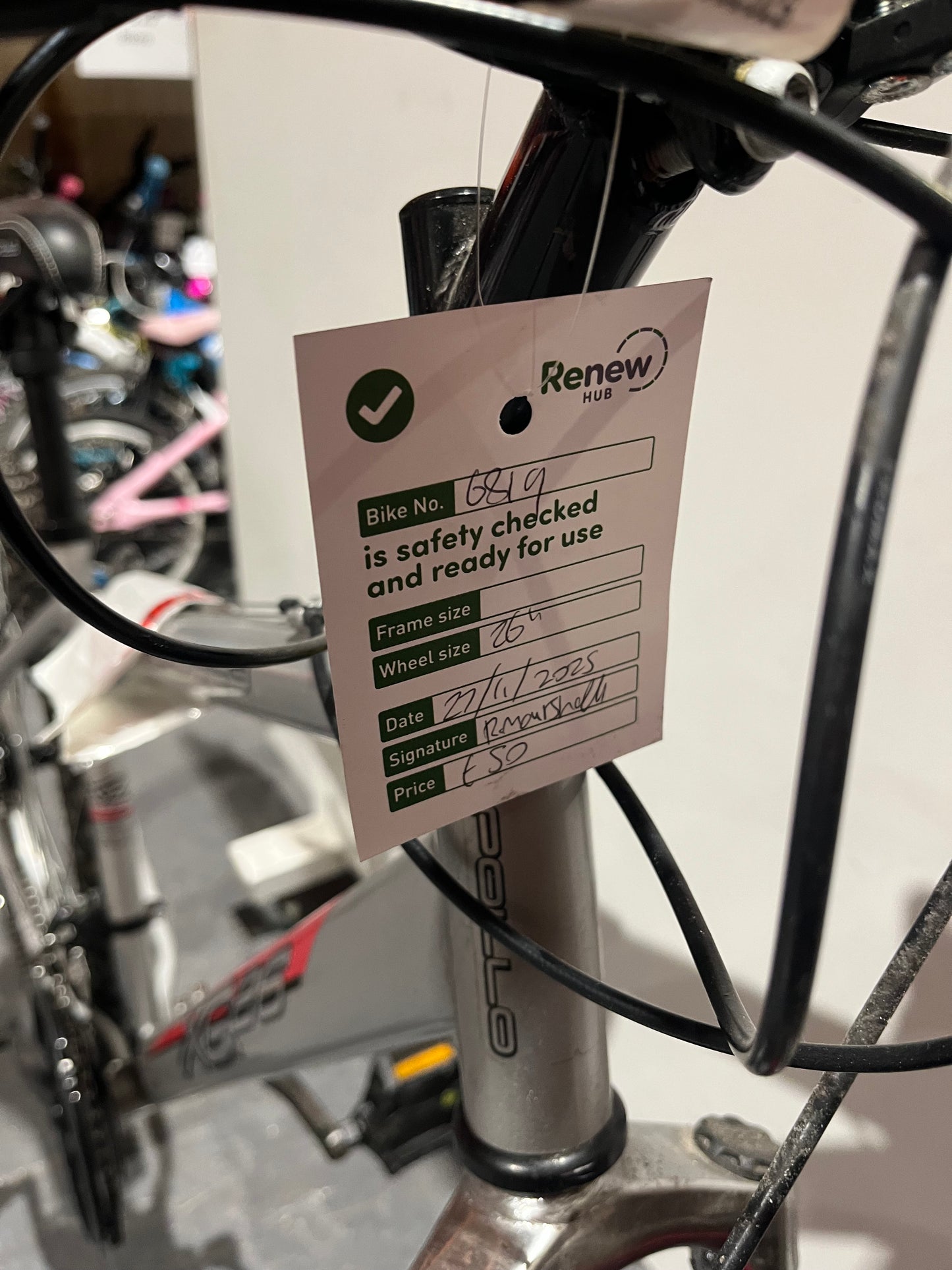 Apollo XC26 Silver Red 26” Bike (Pre-Loved)