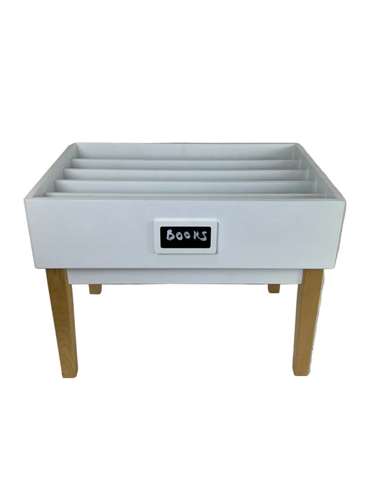 Children's White Bookcase Storage Stand Table (Pre-Loved)