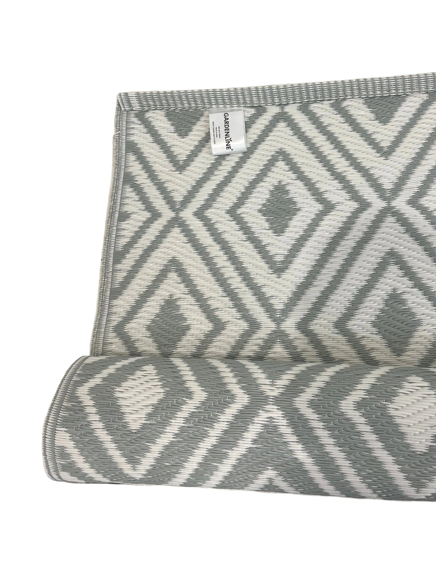 GardenLine Light Blue Geometric XL Outdoor Rug (Pre-Loved)