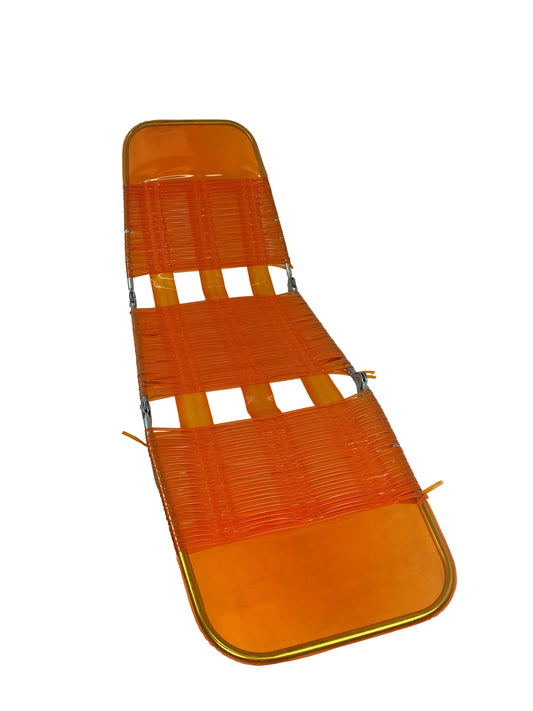 Vintage Jelly Orange Fluoro Sun Lounger (Pre-Loved)