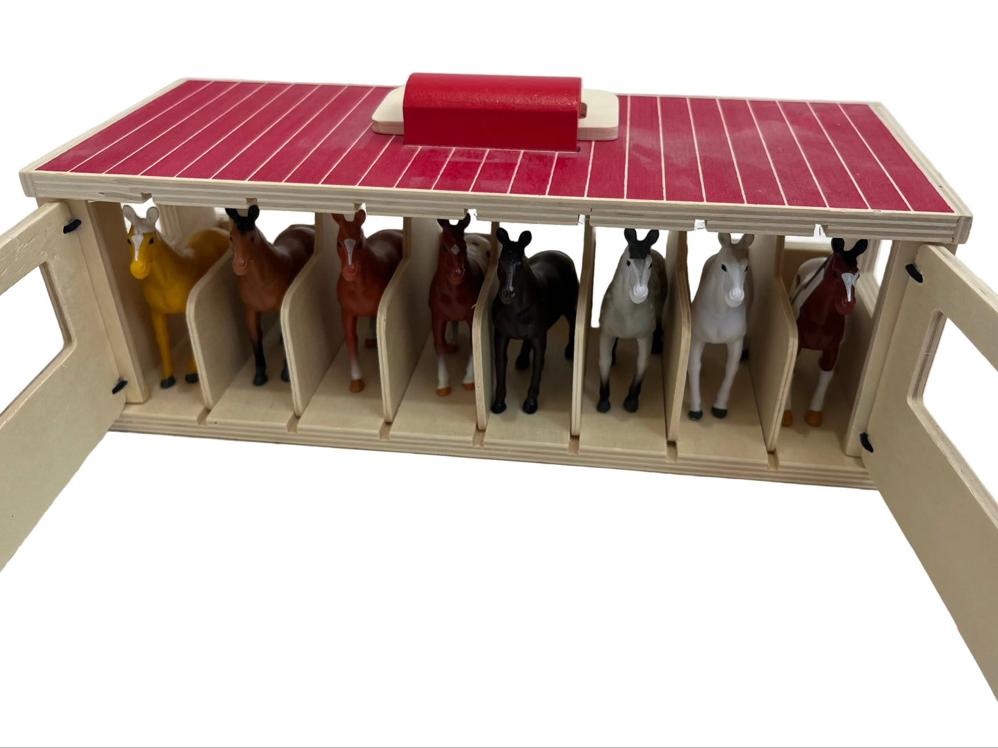 Melissa & Doug Take-Along Show-Horse Stable Wooden Play Set (Pre-Loved)