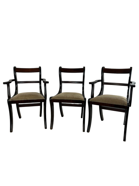 Set Of 6 Vintage Regency Style Dining Chairs (Pre-Loved)