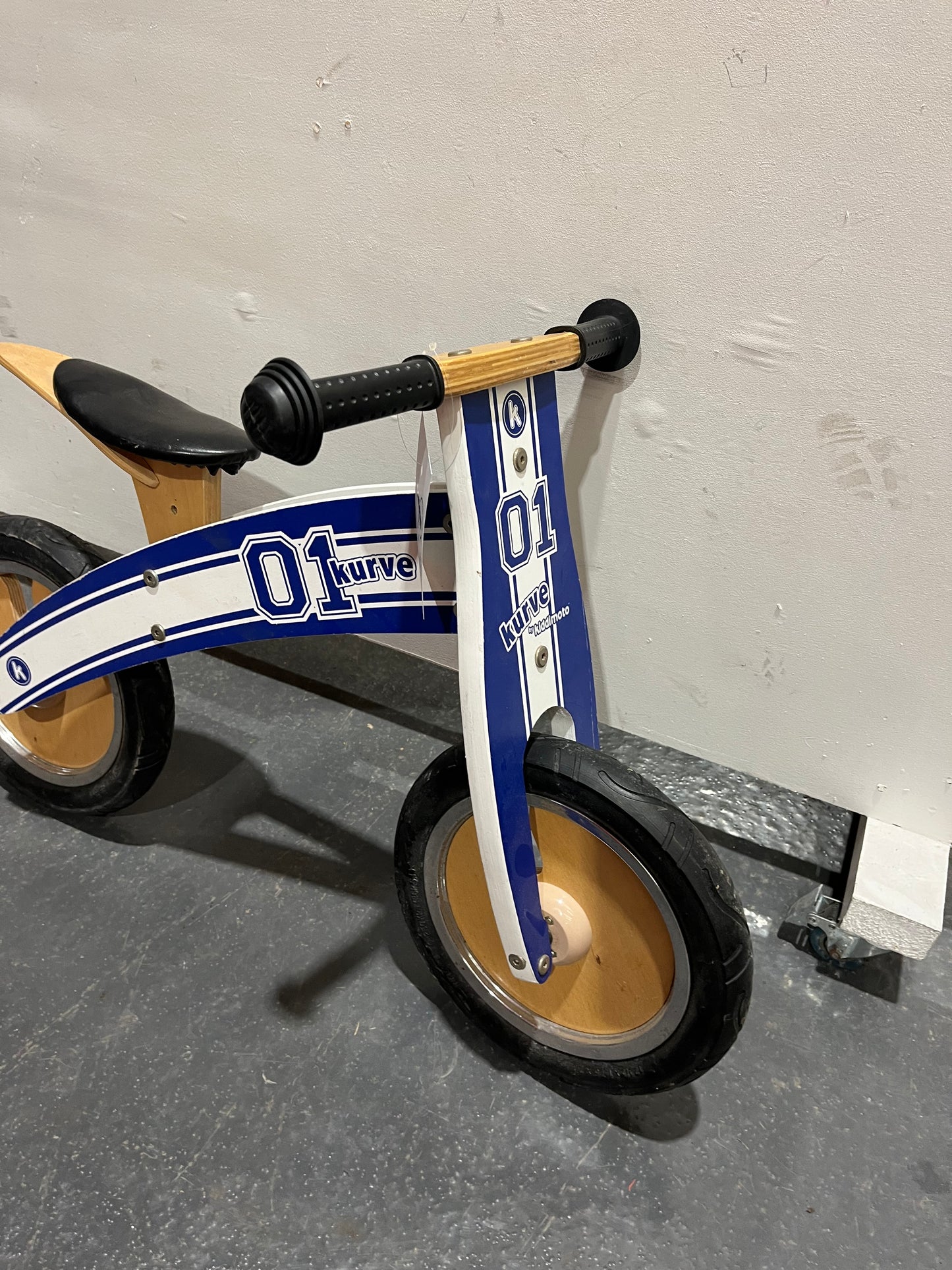 Kurve Wooden White Blue 14” Children’s Balance Bike (Pre-Loved)