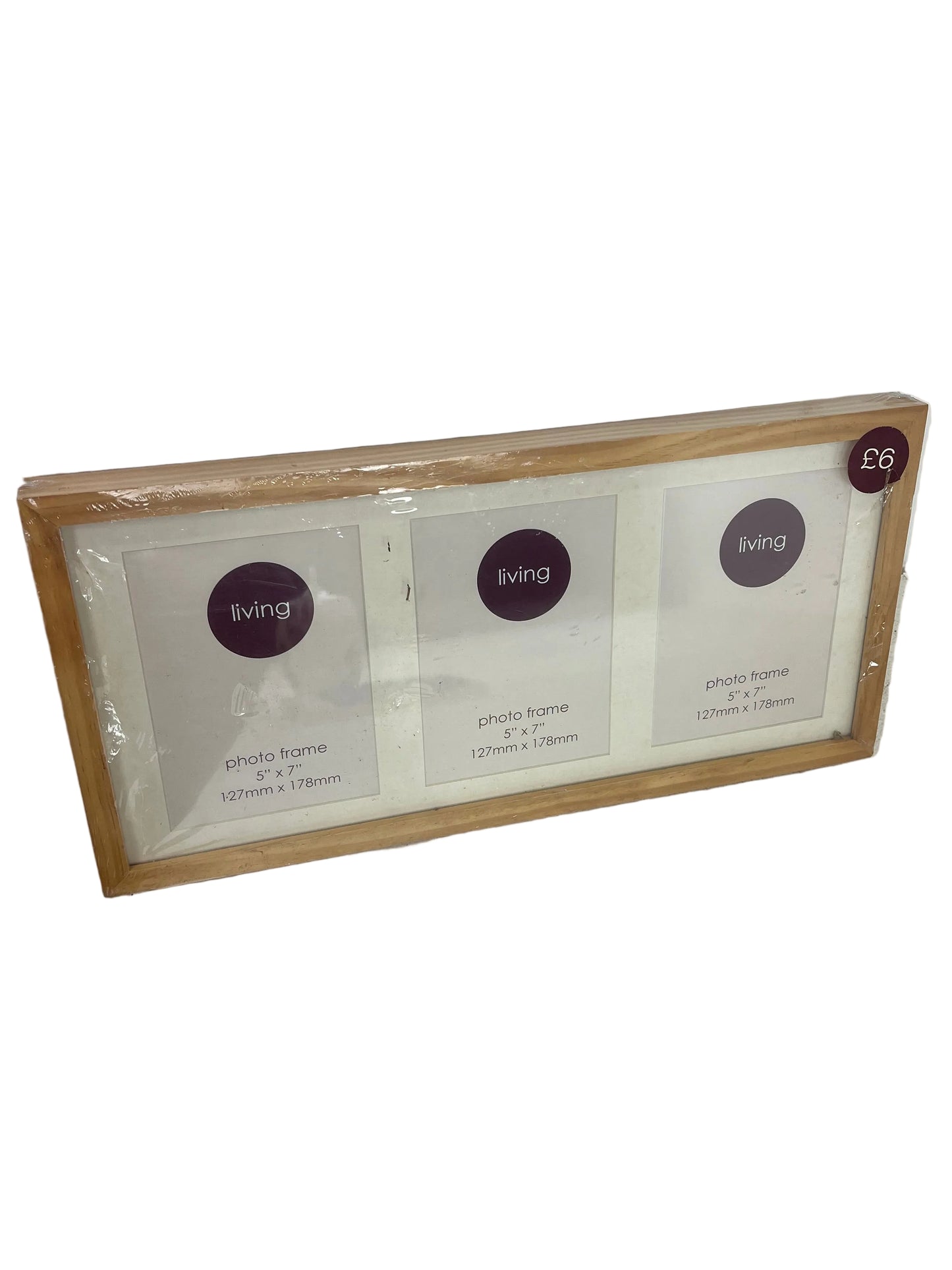 Home Decor Light Brown Wooden Photo Frame (New)