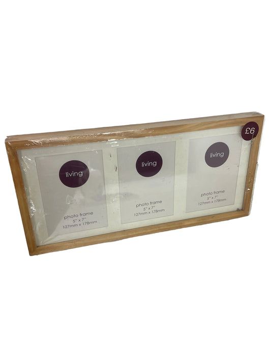 Home Decor Light Brown Wooden Photo Frame (New)