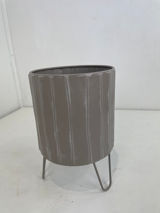 Taupe Metal Planter on Legs (Pre-loved)