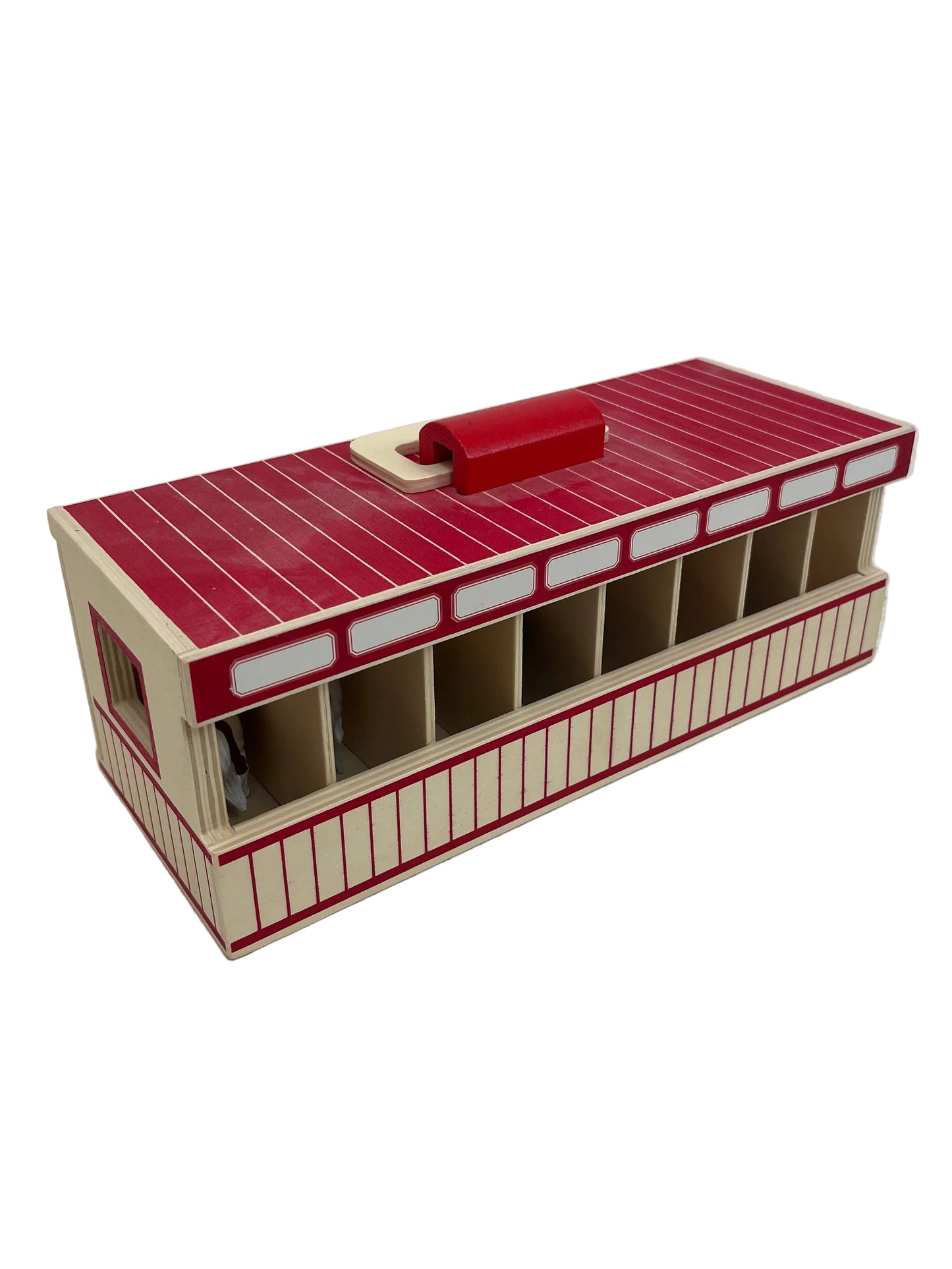 Melissa & Doug Take-Along Show-Horse Stable Wooden Play Set (Pre-Loved)