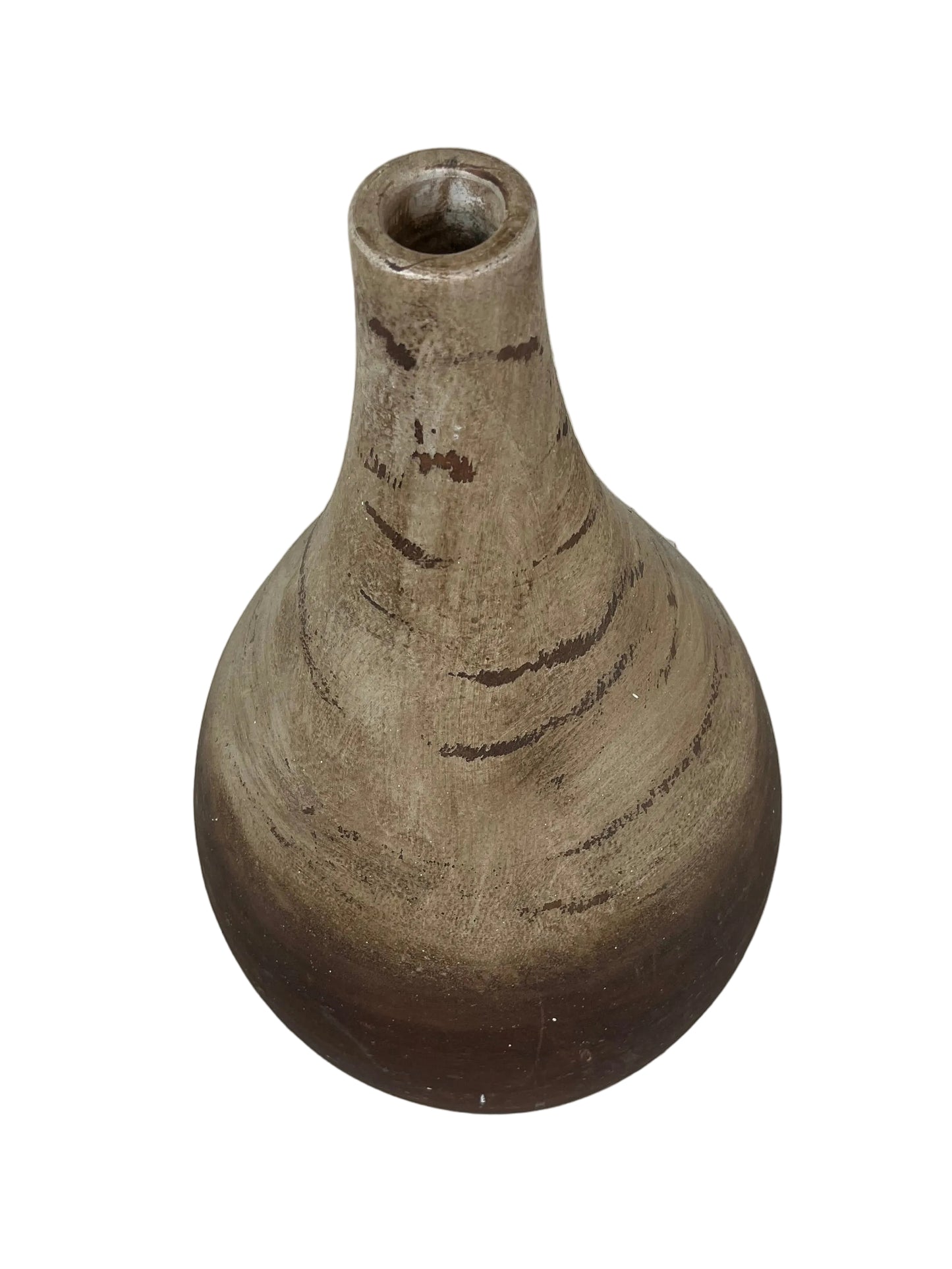 Large Rustic Brown Bottle Vase (Pre-Loved)