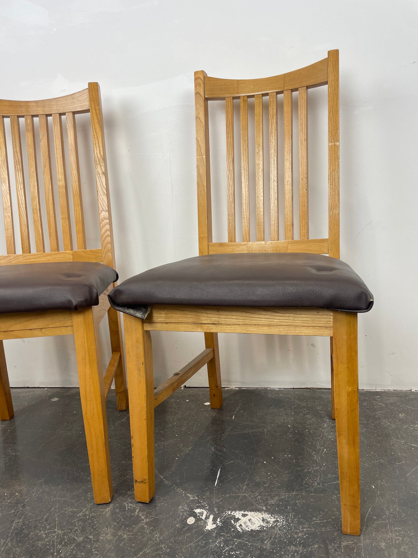 Brown Cushioned Dining Chairs X2(Pre-loved)