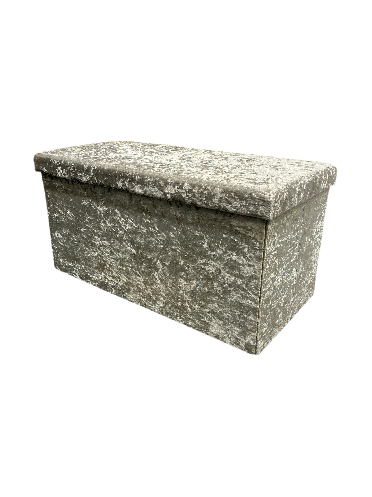 Foldable Crushed Velvet Storage Bench (Pre-loved)