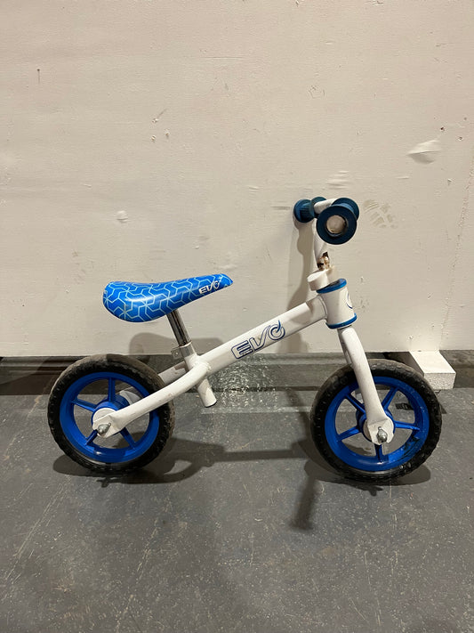 Evo White Blue 12” Children’s Balance Bike (Pre-Loved)