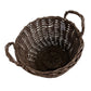 Dark Brown Plastic Woven Storage Basket (Pre-Loved)