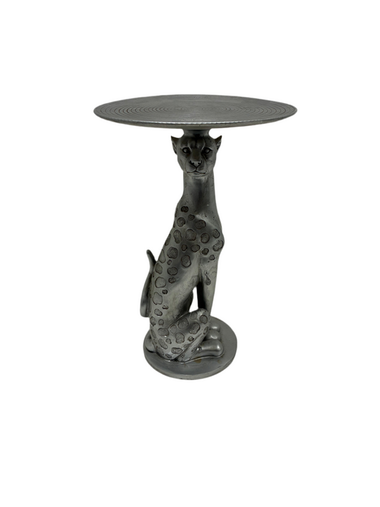 Silver Leopard Accent Table (Pre-loved)