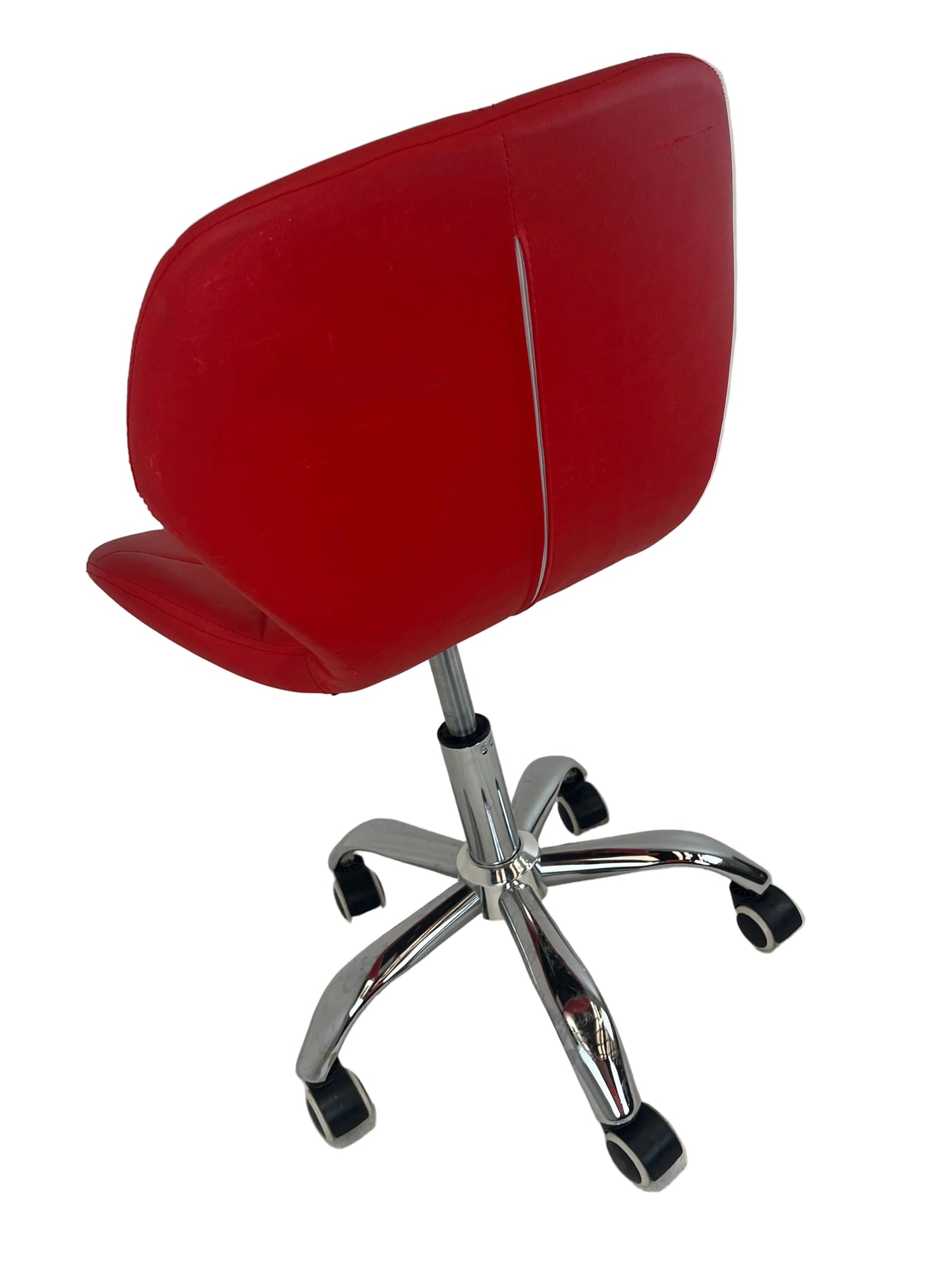 Charles Jacobs Red Cushioned Swivel Chair (Pre-Loved)