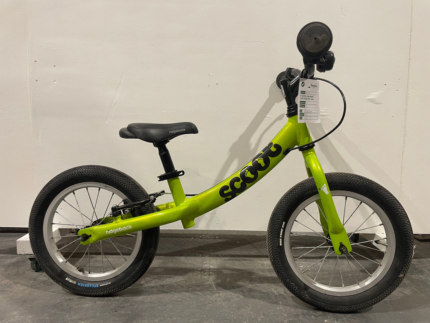 Serviced Green Ridgeback Scoot Balance Bike 14” (Pre-loved)