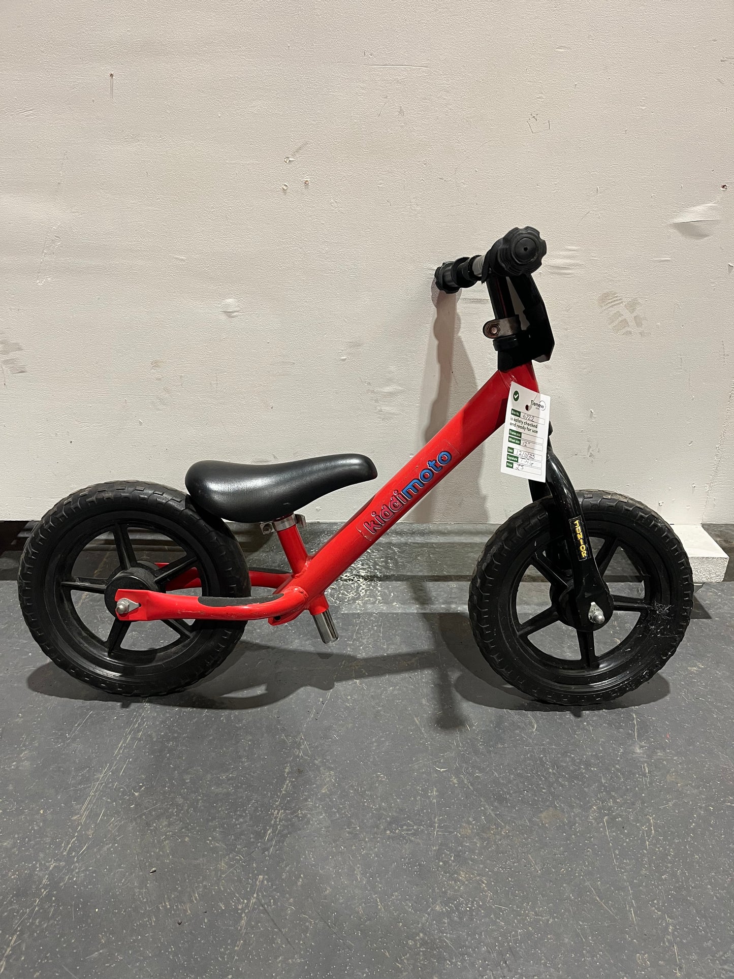 Kiddimoto Red 12” Children’s Balance Bike (Pre-Loved)
