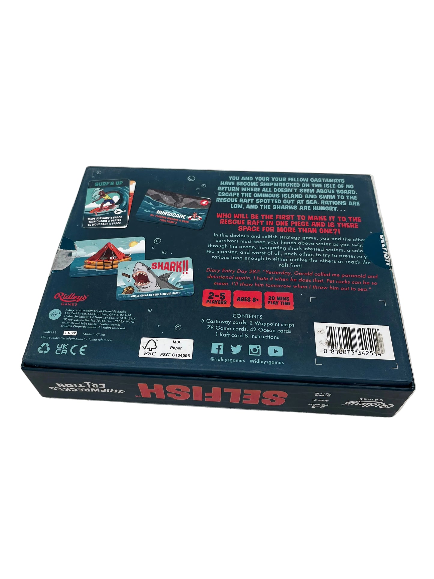 Selfish Shipwrecked Edition Card Game (Pre-Loved)