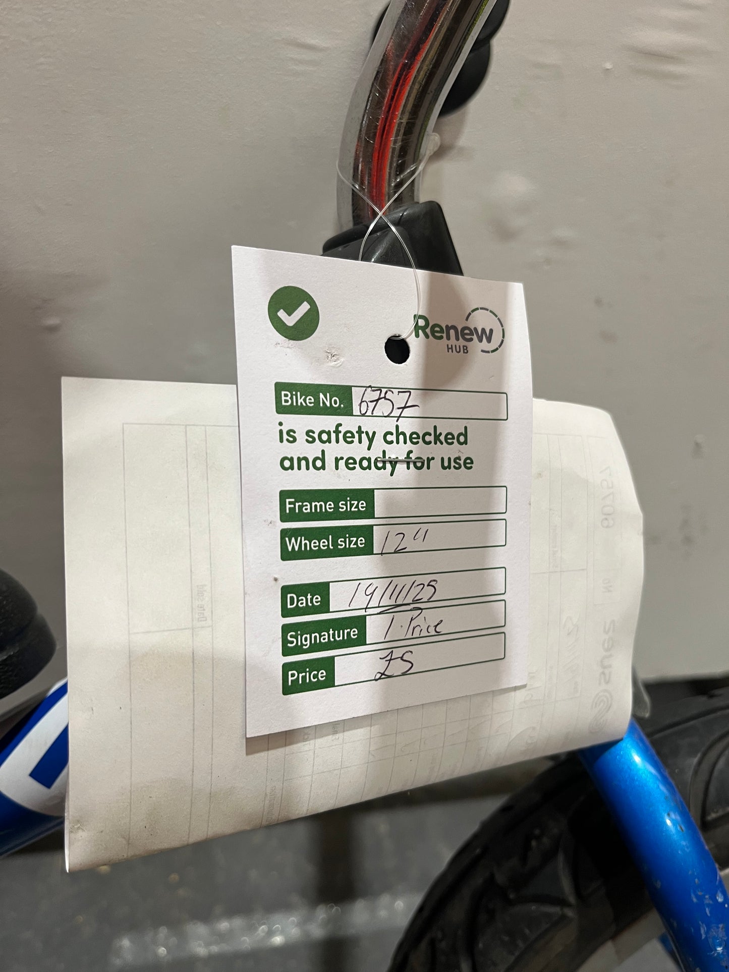 Fifty Blue 12” Children’s Balance Bike (Pre-Loved)