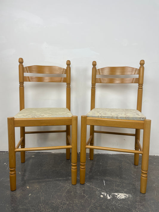 Light Brown Dining Chairs X2 (Pre-loved)