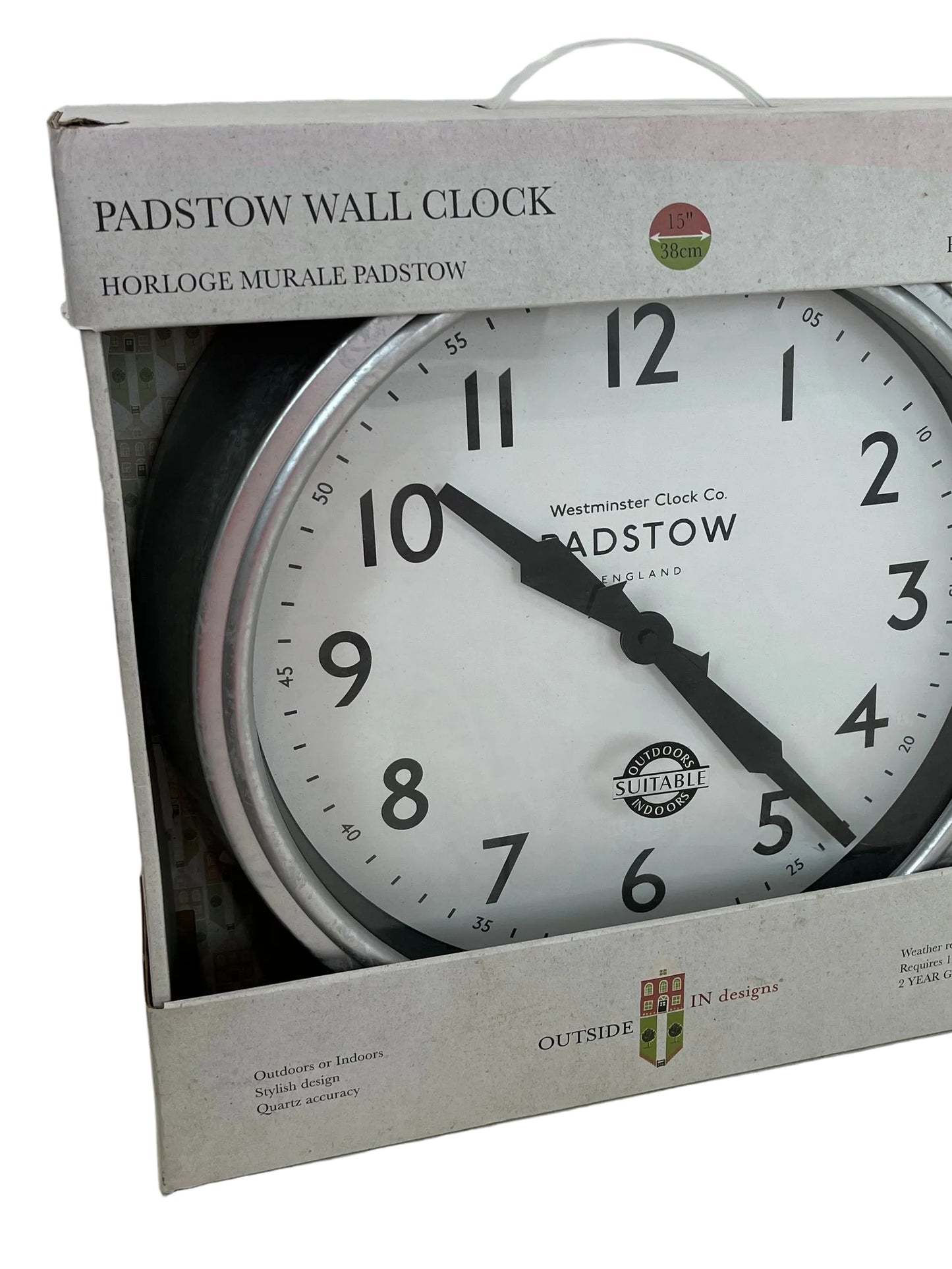 Silver Padstow Wall Clock (New)