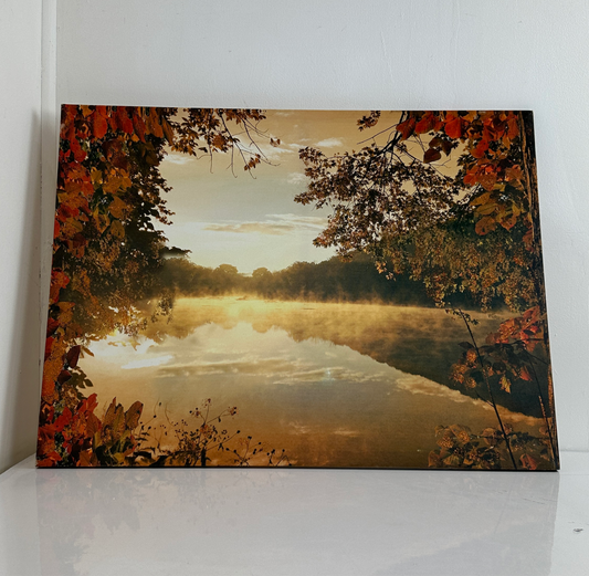 Autumn Tranquil Sunset Canvas Art (Pre-loved)