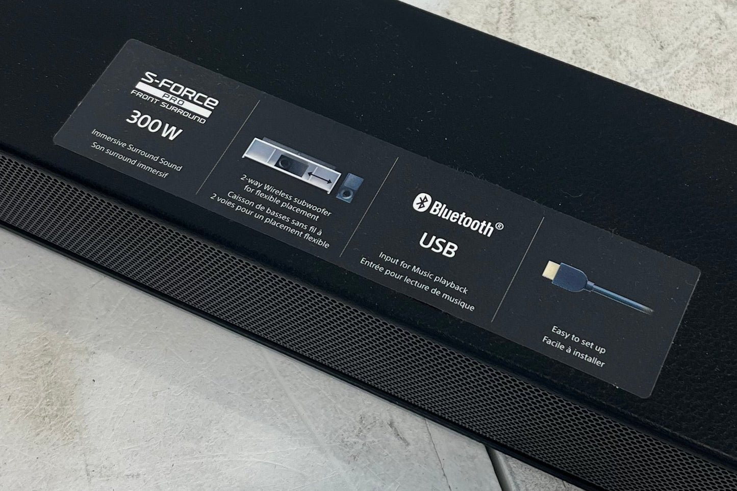 Sony S-Force Pro Subwoofer And Soundbar (Pre-Loved)