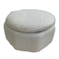Bouclé White Footstool (New)