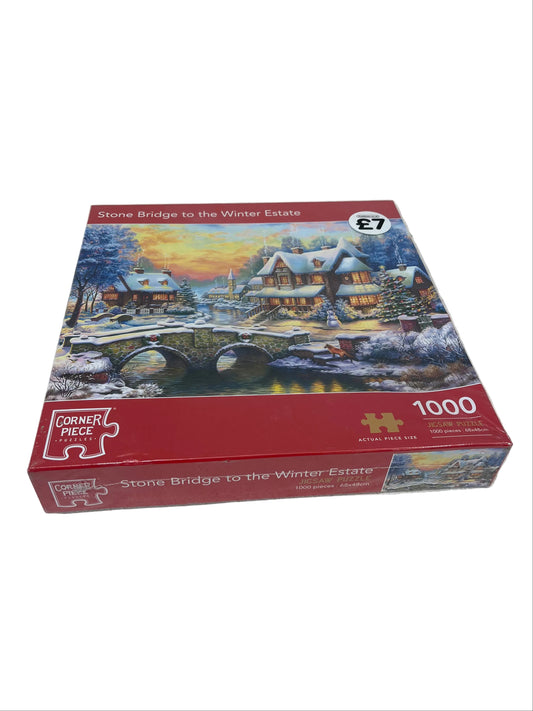 Corner Piece Stone Bridge To The Winter Estate Jigsaw (Unused)