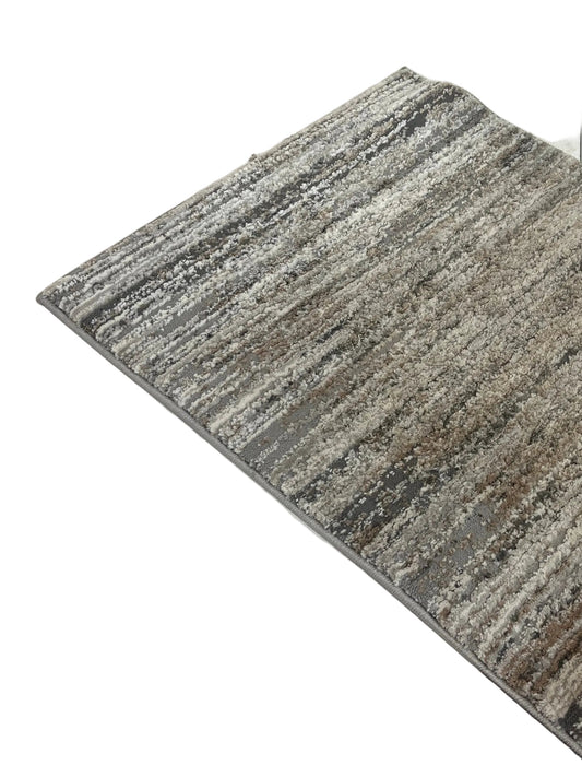 Gertmenian Karma Striped Brown Runner Rug (Pre-Loved)