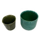 Green Textured Small Plant Pots (Pre-Loved)
