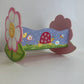 Magic Garden Themed Pink Wooden Rocking Cradle (Pre-loved)