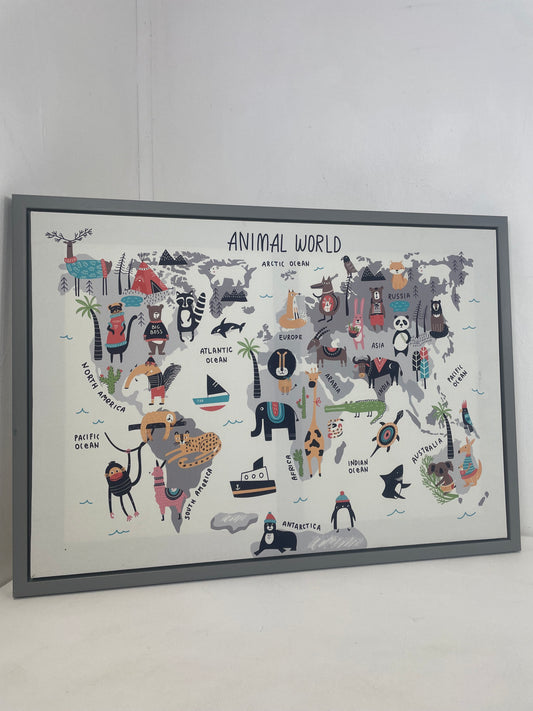 Animal World Canvas Frame (Pre-loved)