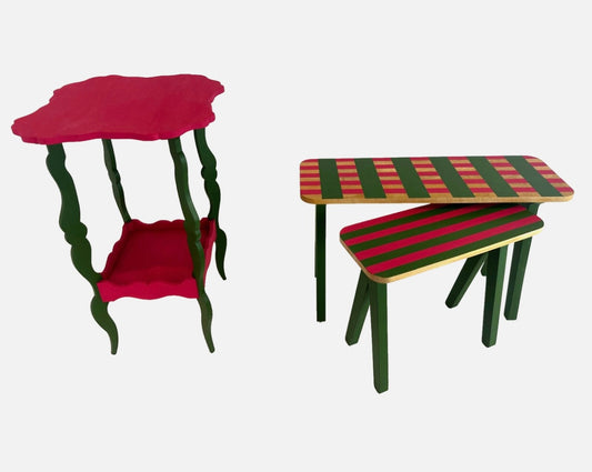 Trio of Bespoke Upcycled Tables (Restored)