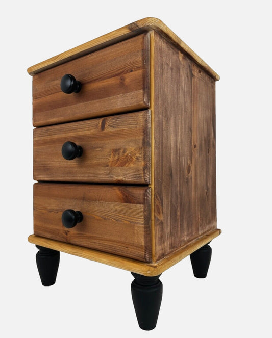 Restored Vintage Pine Bedside Cabinet (Restored)