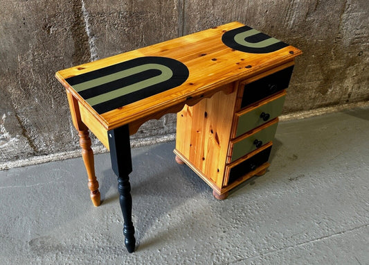 Vintage Painted Up-Cycled Writing Desk (Restored)