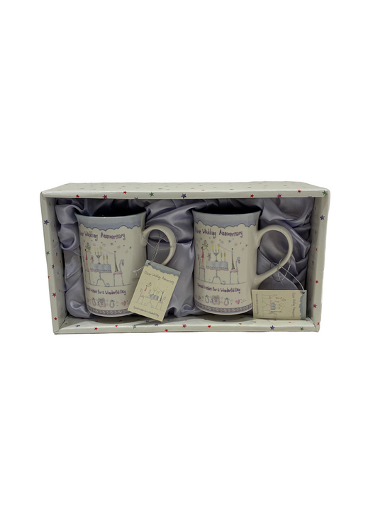 Silver Wedding Anniversary Mug Gift Set (New)