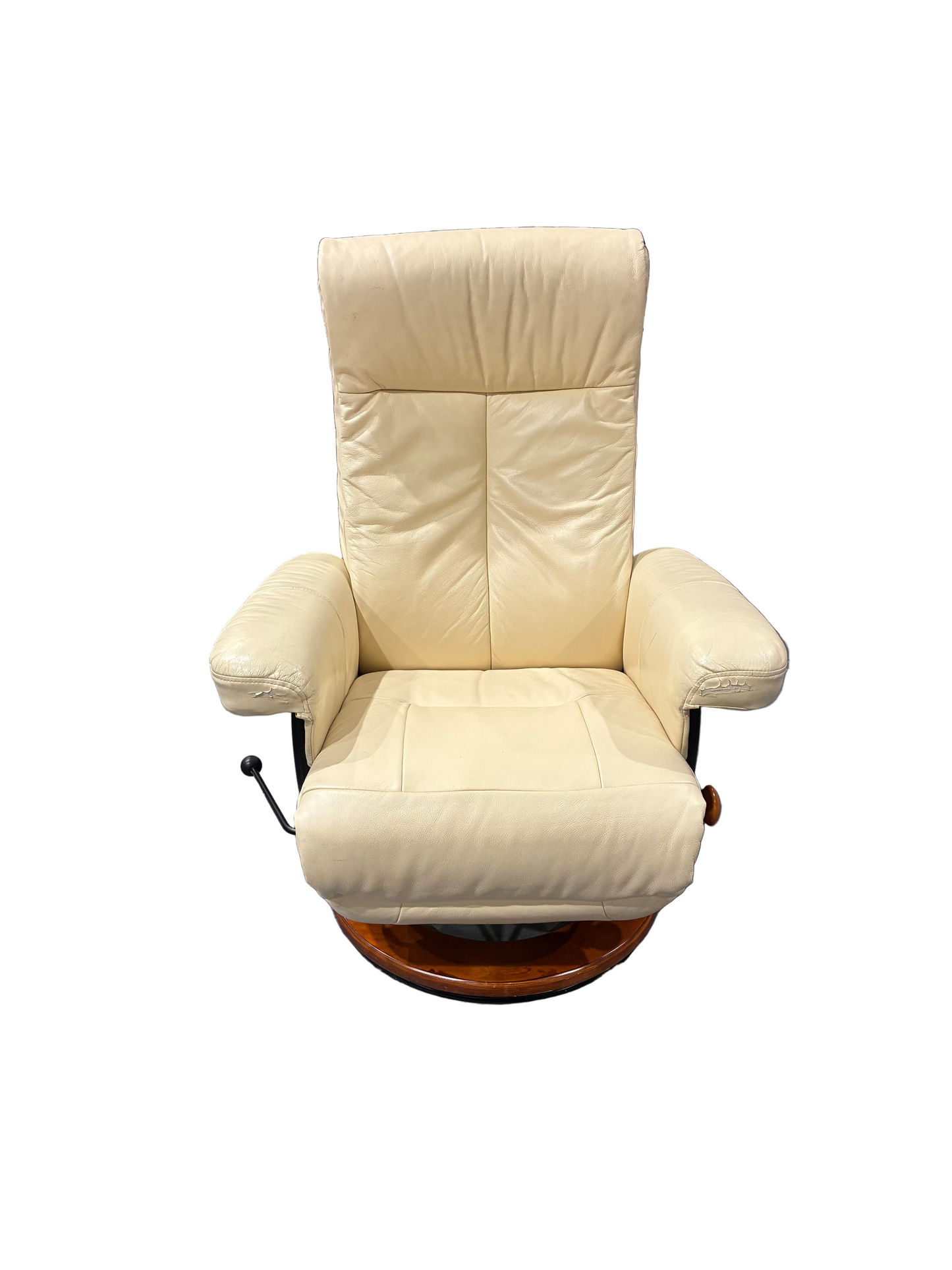 Leather Swivel Recliner Chair (Pre-loved)