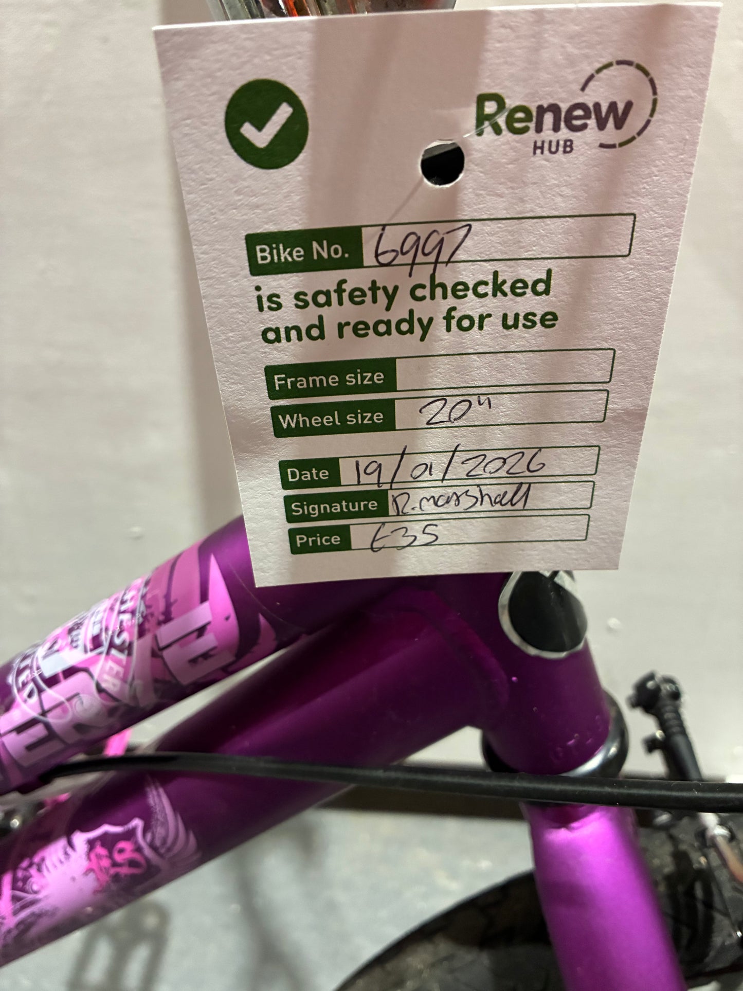 Kent Girls 20” BMX Bike (Pre-loved)