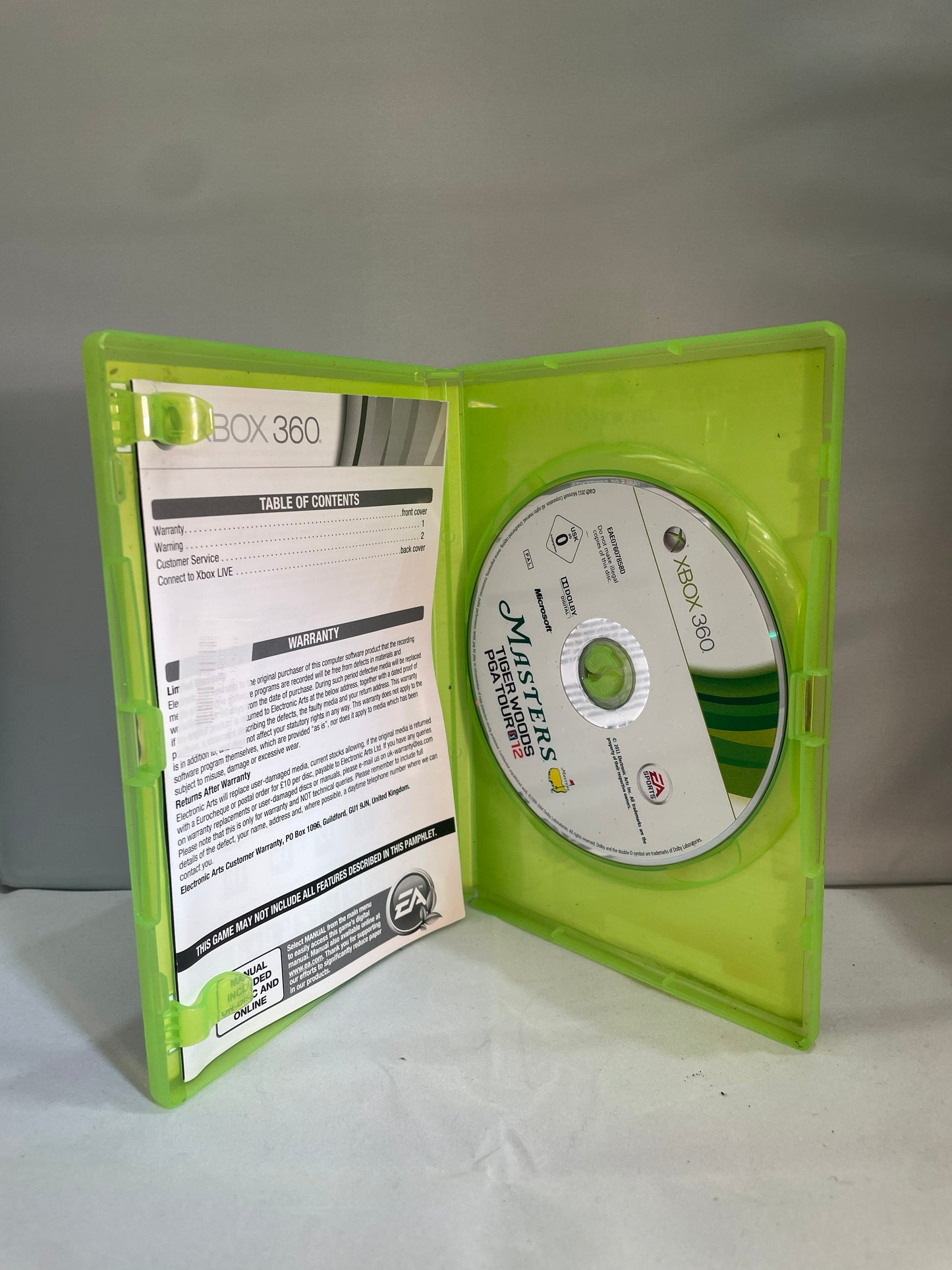 Tiger Woods PGA Tour 12: The Masters Game- Xbox 360 (Pre-Loved)