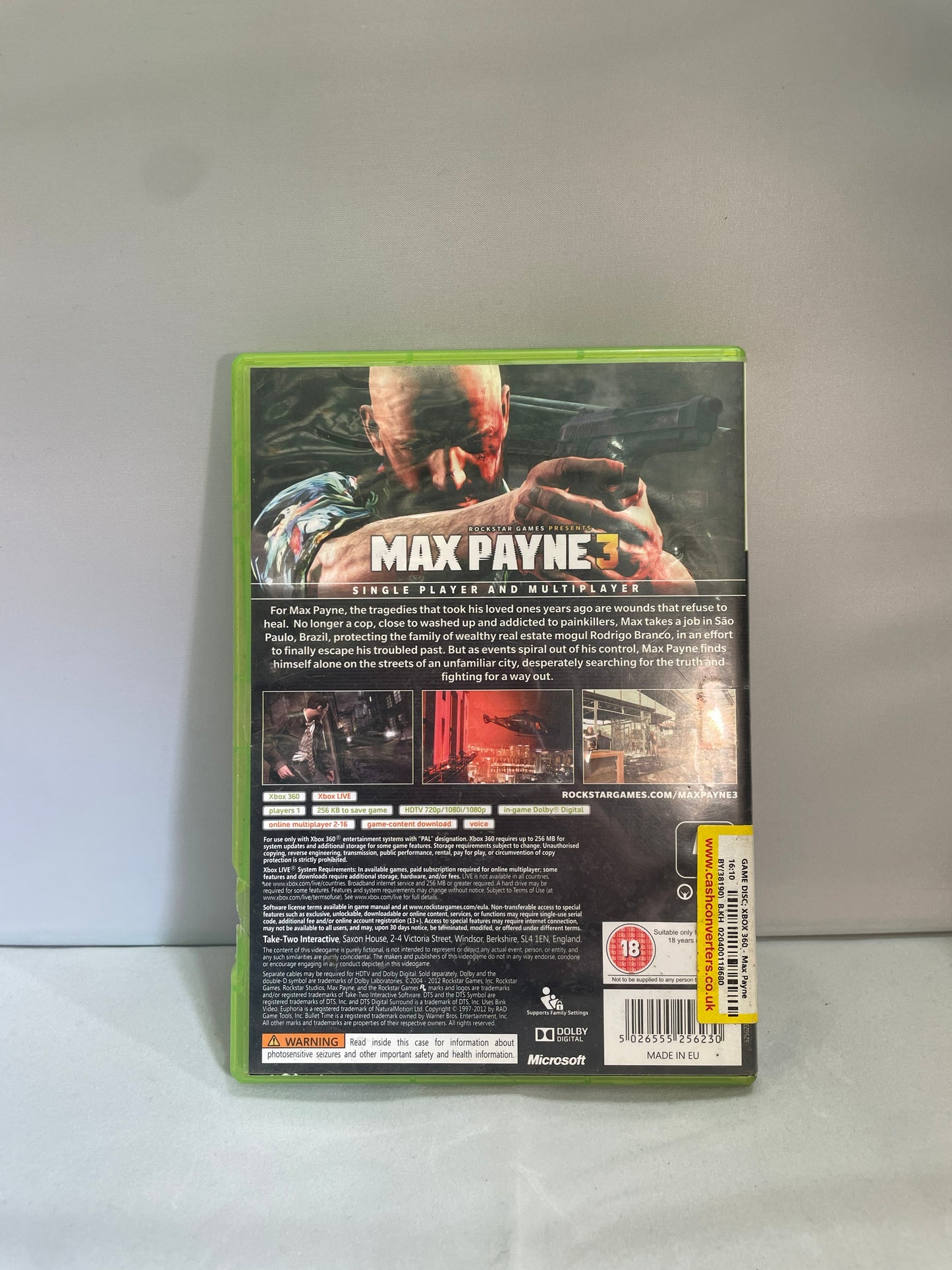 Max Payne 3 Game, Xbox 360 (Pre-Loved)