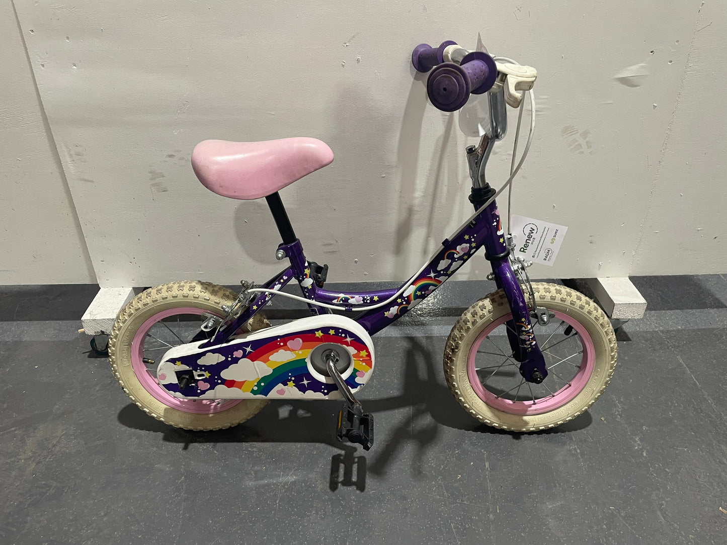 Serviced Purple Rainbow Bike, 12" (Pre-Loved)