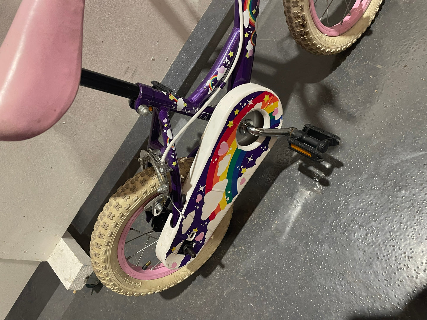 Serviced Purple Rainbow Bike, 12" (Pre-Loved)