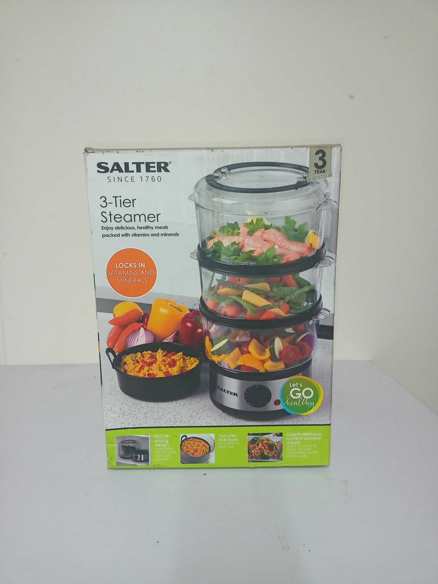 Salter 3-tier steamer 
