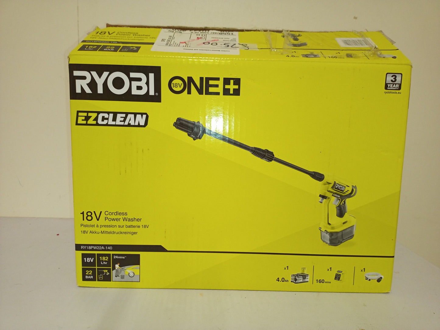 Ryobi One EZ Clean Cordless Power Washer (Pre-loved)