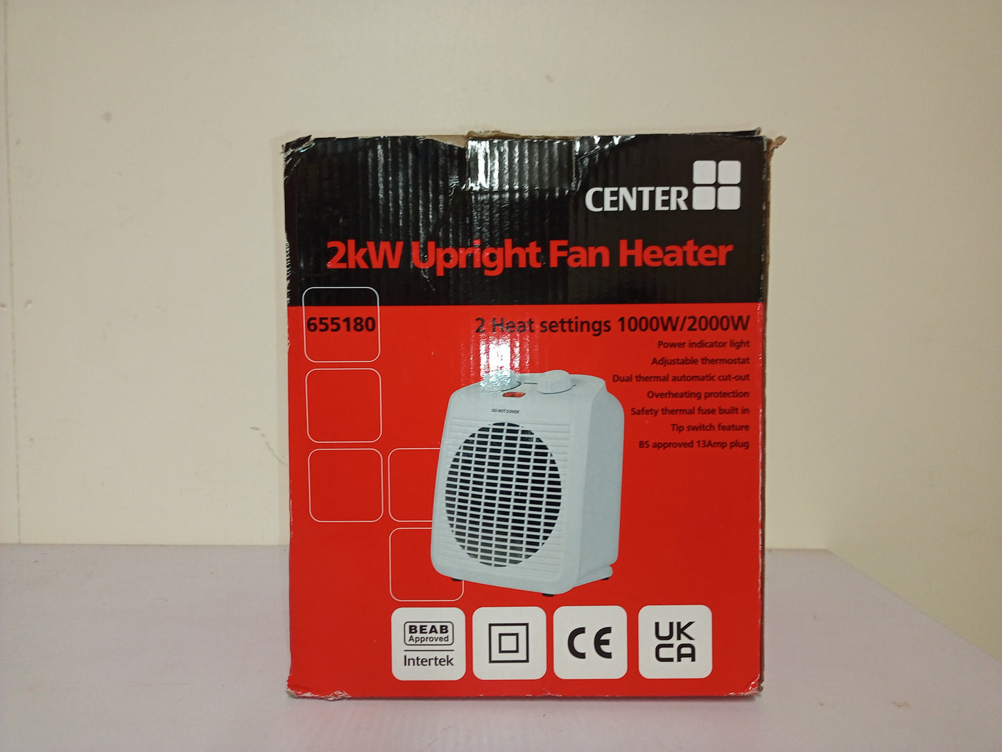 Center 2KW Upright Fan Heater (Pre-loved)