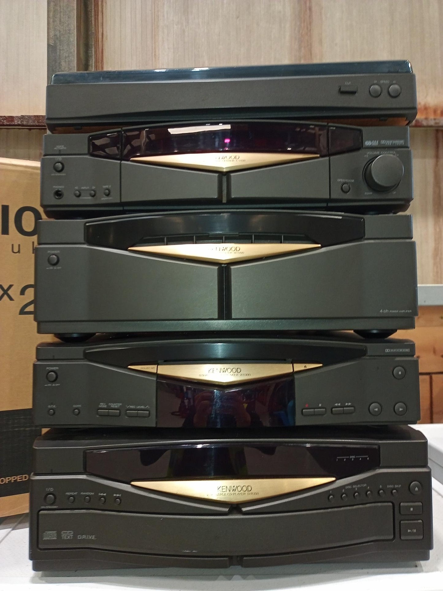 Kenwood Vintage 5 Stack Audio System with New Monitor Bronze BX2 Speakers (Pre-loved)