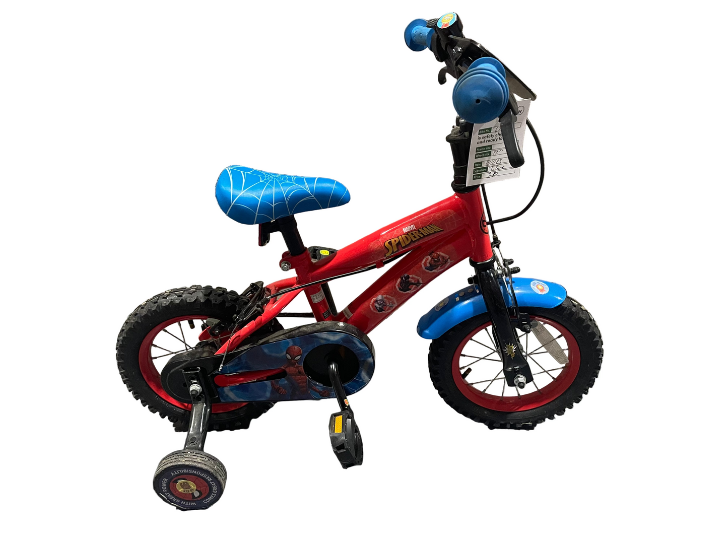 Serviced Marvel Spider-Man Bike, 12" (Pre-Loved)